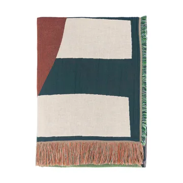 Koc Siirto jacquard 140x180 cm - Powder-d. blue-l. blue-coral - Marimekko