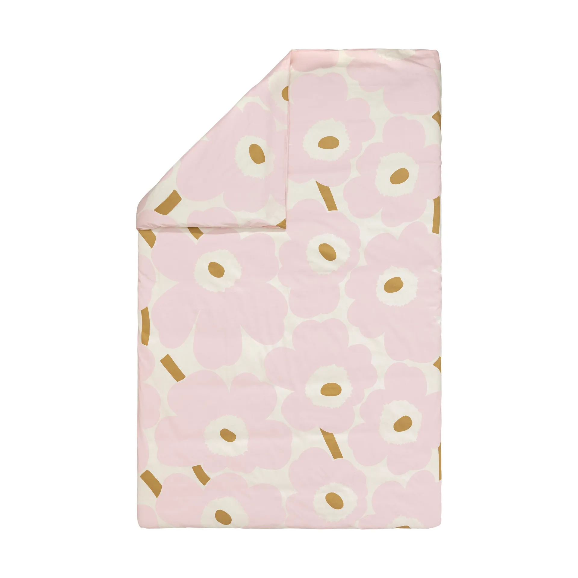 Komplet pościeli Unikko 150x210 cm+50x60 cm, White-light pink-beige Marimekko