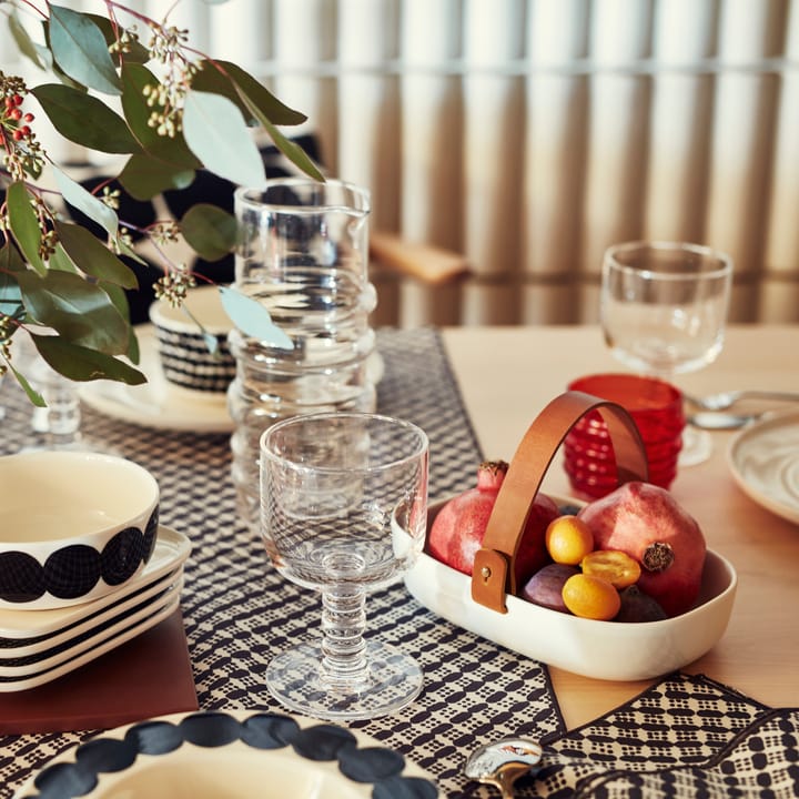 Koppa miska do serwowania ze skórzanym paskiem, biały Marimekko