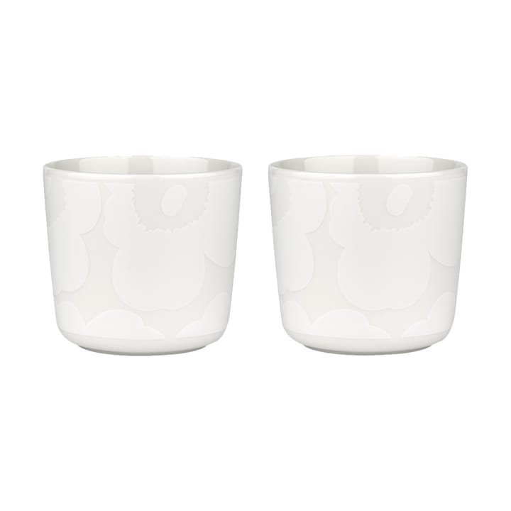 Kubek bez ucha Unikko 200 ml 2-pak - White-off white - Marimekko