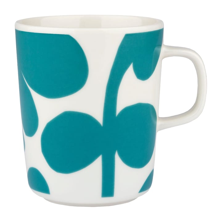 Kubek Leikko 25 cl, Biało-turkusowy Marimekko