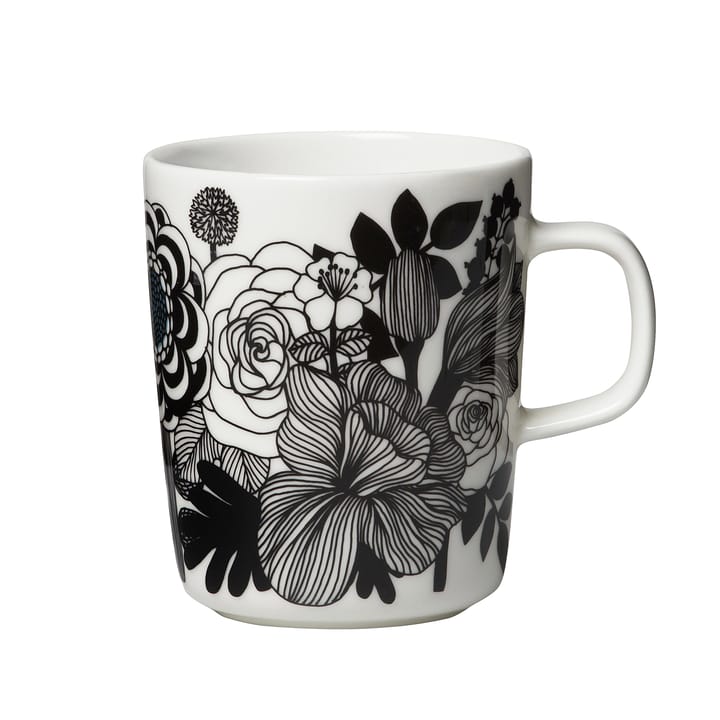 Kubek Siirtolapuutarha 2,5 dl - Czarno-biały (finlandia 100 lat) - Marimekko