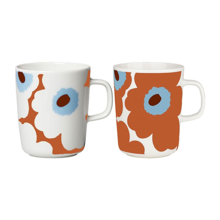 Kubek Unikko 2,5 dl 2 szt., White-tomato red-sky blue Marimekko