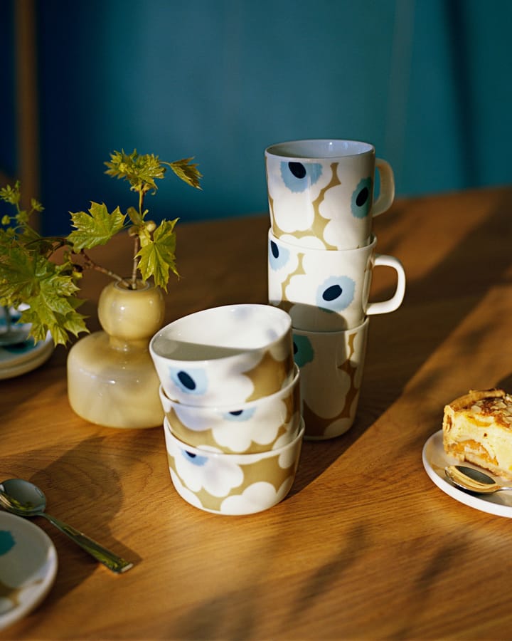 Kubek Unikko 250 ml, Beż-offwhite-niebieski Marimekko