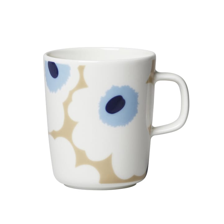 Kubek Unikko 250 ml - beż-offwhite-niebieski - Marimekko