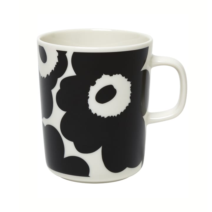 Kubek Unikko 250 ml - biało-czarny - Marimekko