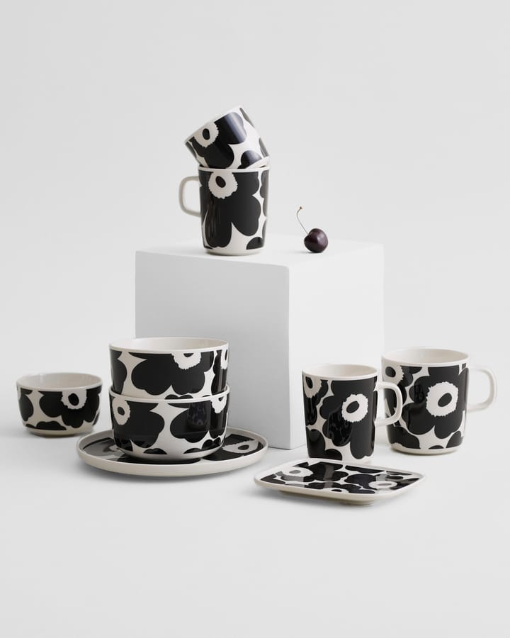 Kubek Unikko 250 ml, Biało-czarny Marimekko