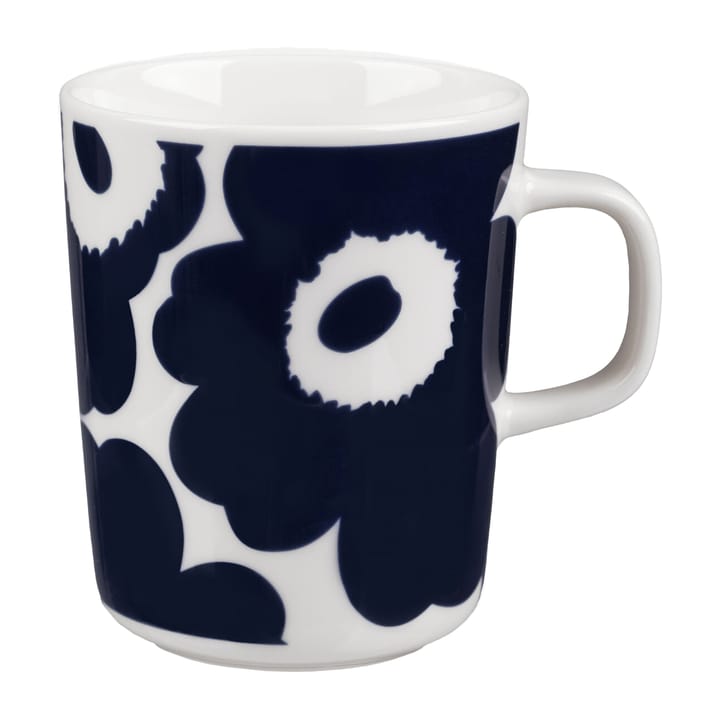 Kubek Unikko 250 ml - Biały-granatowy - Marimekko