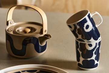 Kubek Unikko 250 ml - Biały-granatowy - Marimekko