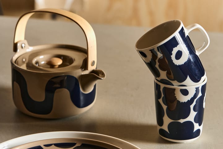Kubek Unikko 250 ml, Biały-granatowy Marimekko