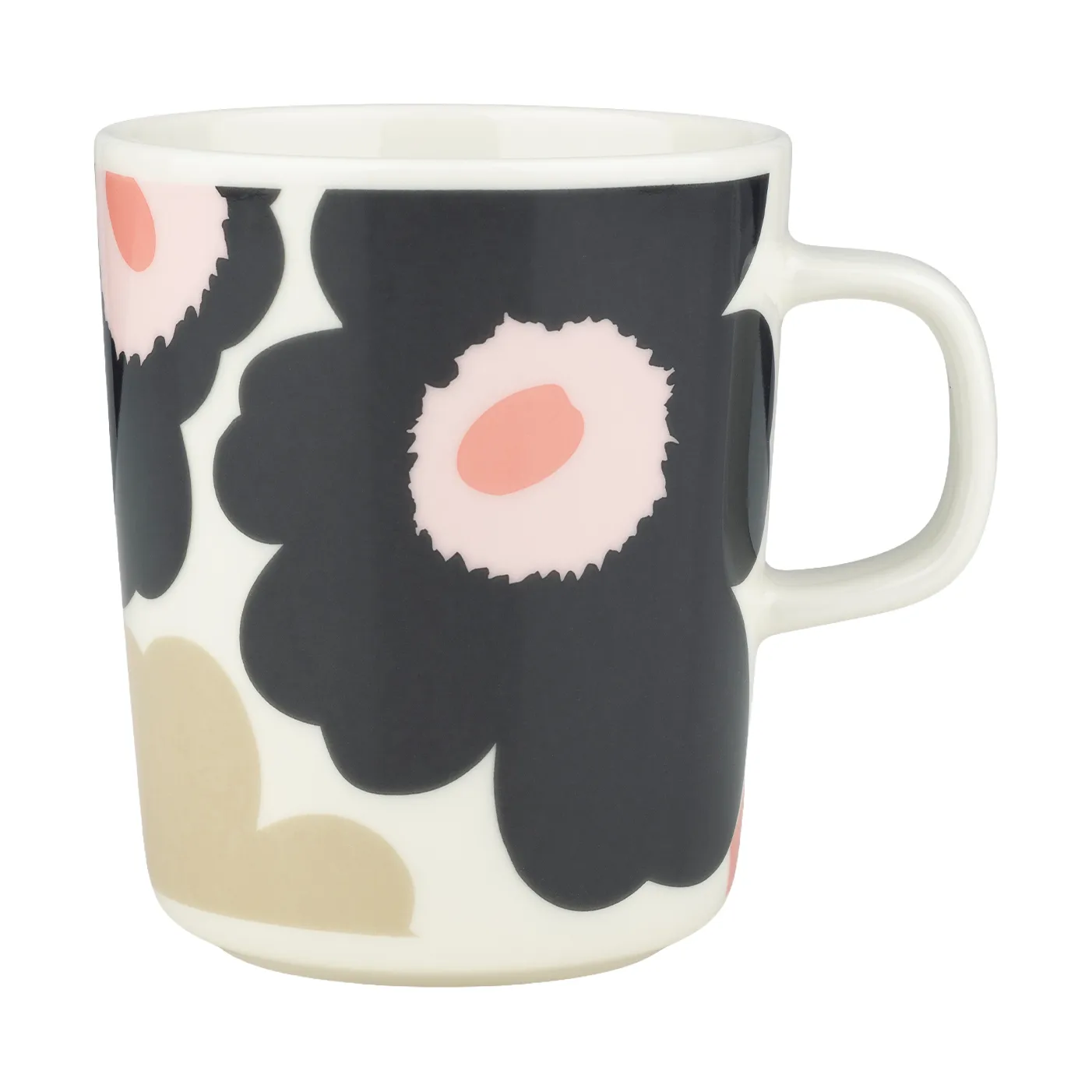 Kubek Unikko 250 ml, Off white-charcoal-sand-pink Marimekko