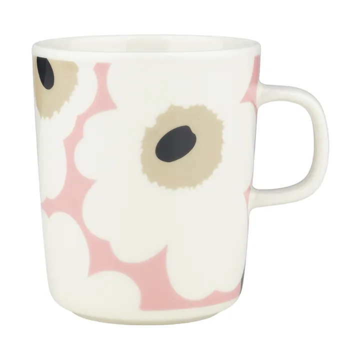 Kubek Unikko 250 ml - Off white-pink-sand-charcoal - Marimekko