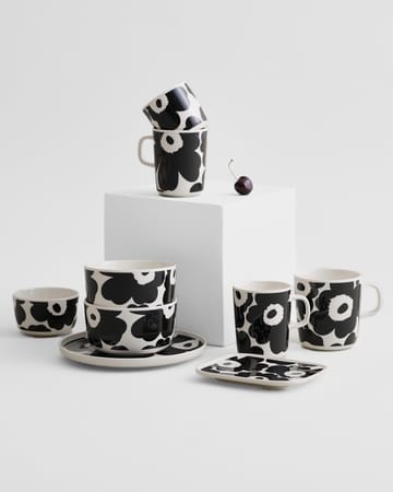 Kubek Unikko 400 ml - Biało-czarny - Marimekko