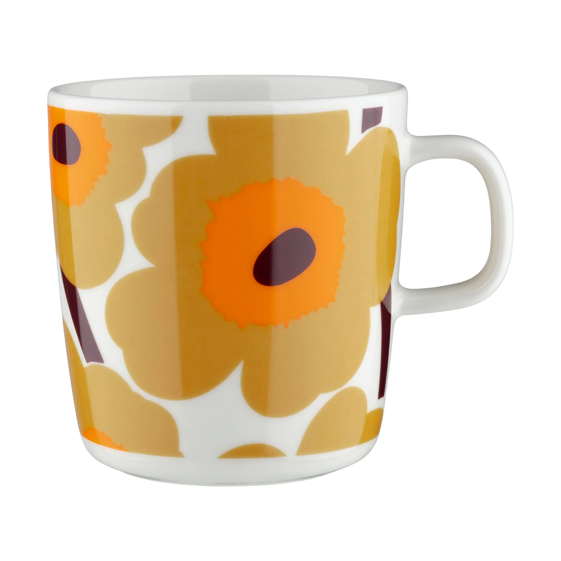 Kubek Unikko 400 ml, White-caramel-warm orange Marimekko