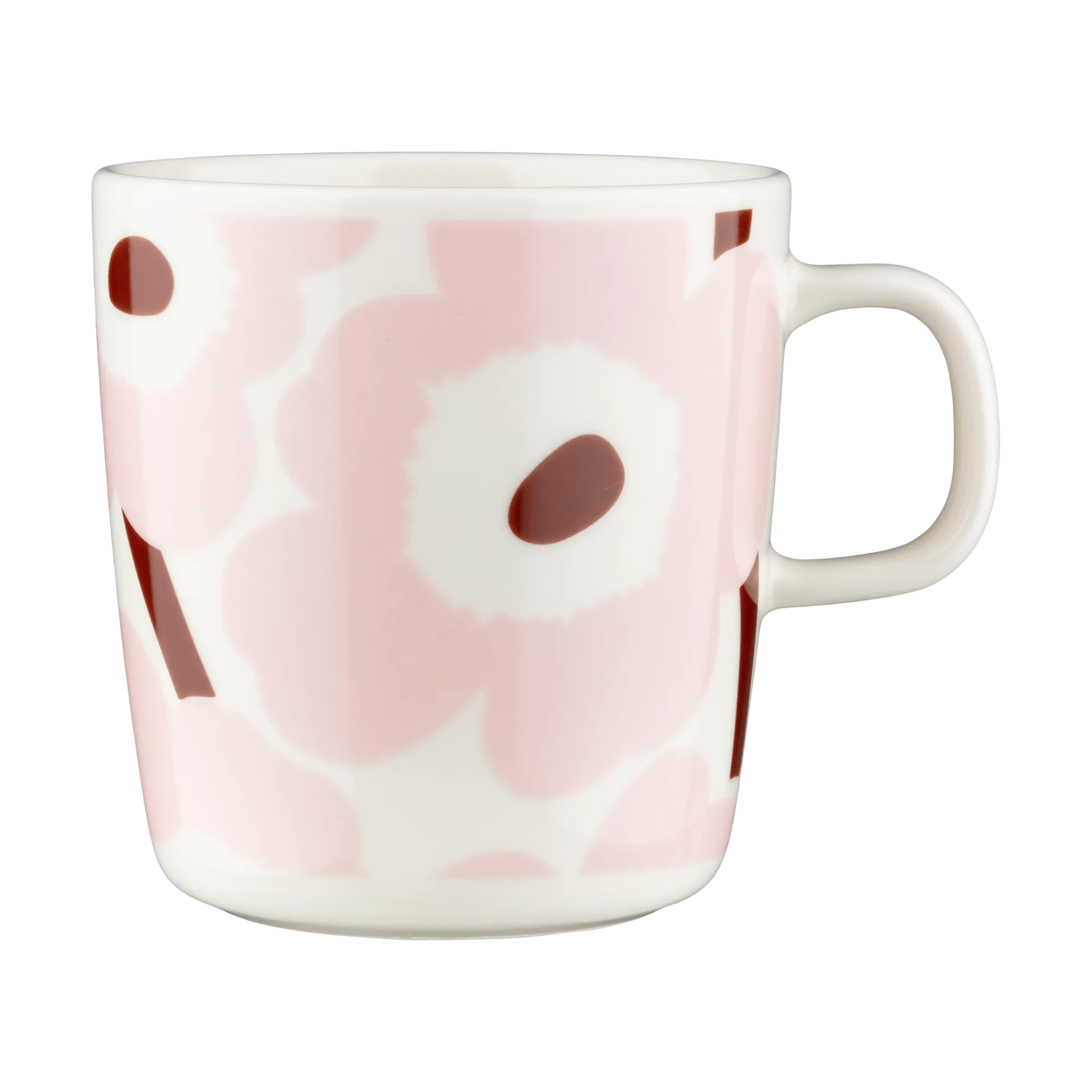 Kubek Unikko 400 ml, White-light pink-chestnut Marimekko