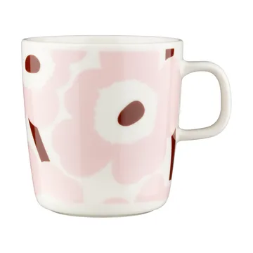 Kubek Unikko 400 ml - White-light pink-chestnut - Marimekko