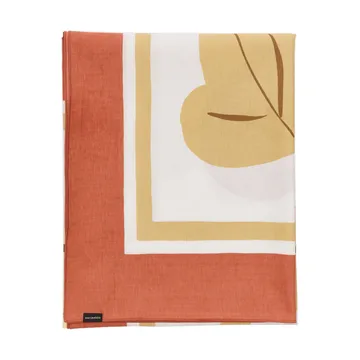 Kukasta Kukkaan obrus - White-terrac-ochre-plum, 140x140 cm - Marimekko