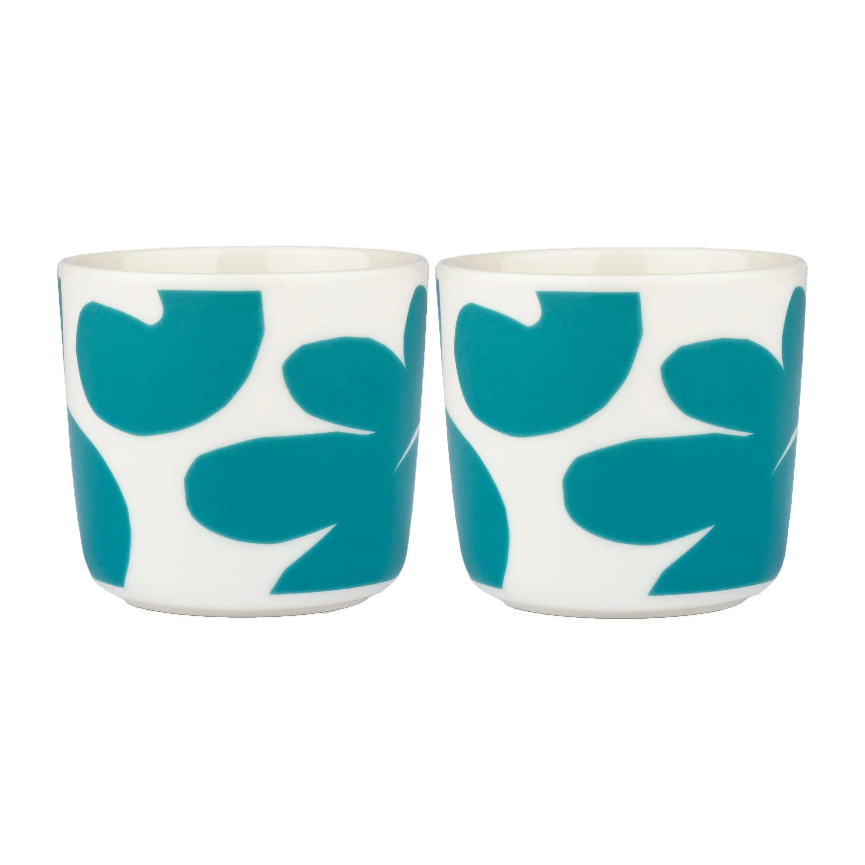 Leikko filiżanka do kawy bez ucha 200 ml, zestaw 2 sztuk, Biało-turkusowy Marimekko