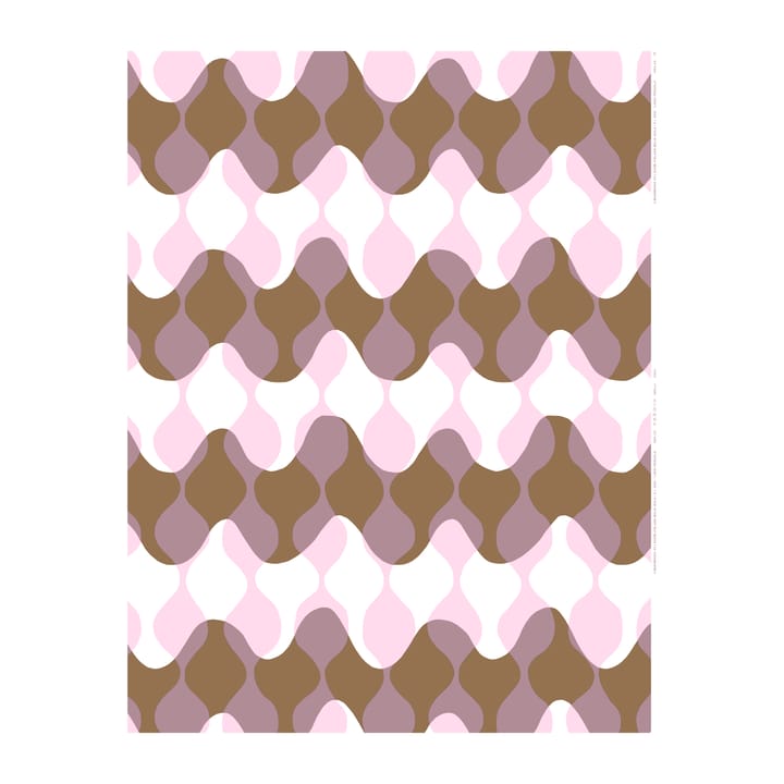 Lokki Pergola tkanina, Biało-purpurowo-brązowy Marimekko