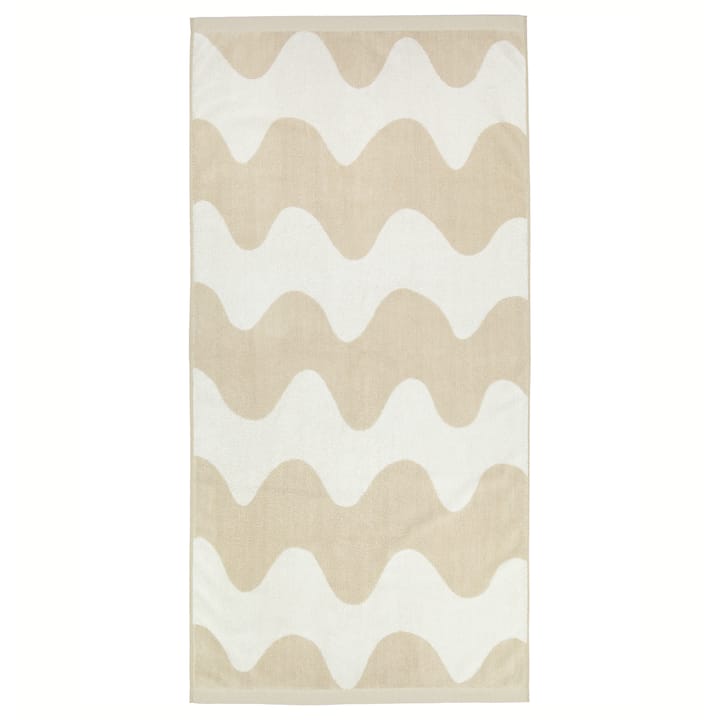 Lokki ręcznik beżowo-biały - 70x140 cm - Marimekko