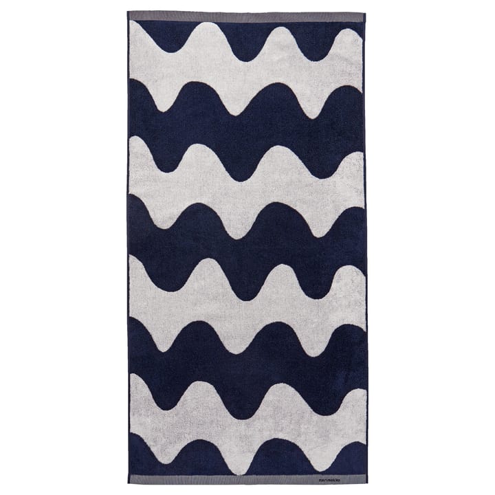 Lokki ręcznik ciemny niebiesko-bały - 70x140 cm - Marimekko