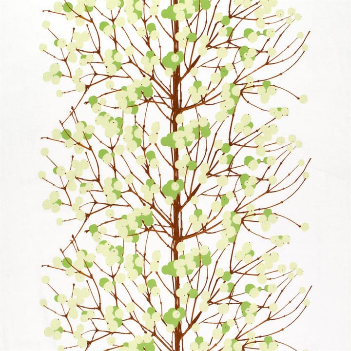 Lumimarja tkanina - biało-zielono-brązowy - Marimekko