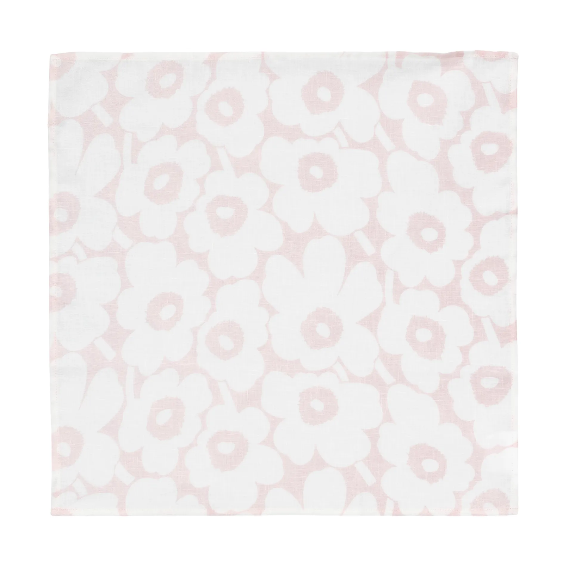 Mini unikko serwetka materiałowa 43x43 cm, White-pink Marimekko