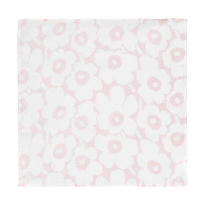 Mini unikko serwetka materiałowa 43x43 cm - White-pink - Marimekko