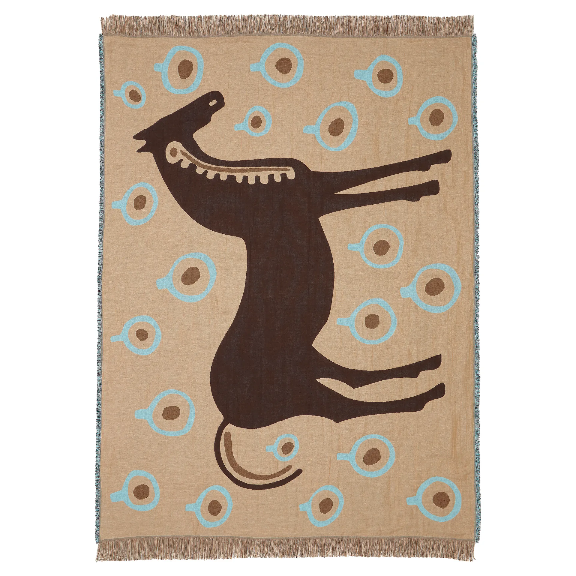 Musta Tamma narzuta 130x180 cm, Brązowy-biały-niebieski Marimekko