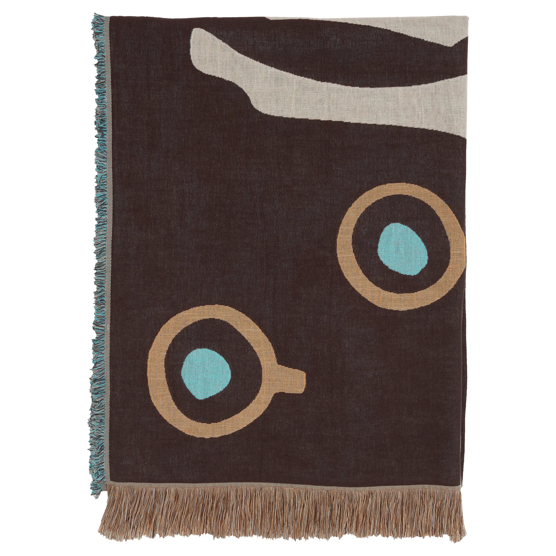 Musta Tamma narzuta 130x180 cm, Brązowy-biały-niebieski Marimekko