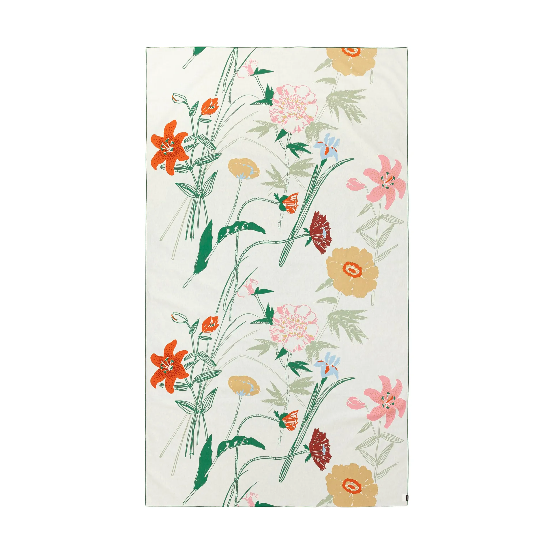 Obrus Puutarhakutsut 145x250 cm, White-green-orange-beige Marimekko