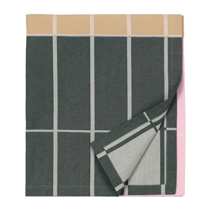 Obrus Tiiliskivi 156x280 cm - Beżowo-różowy-ciemna zieleń - Marimekko