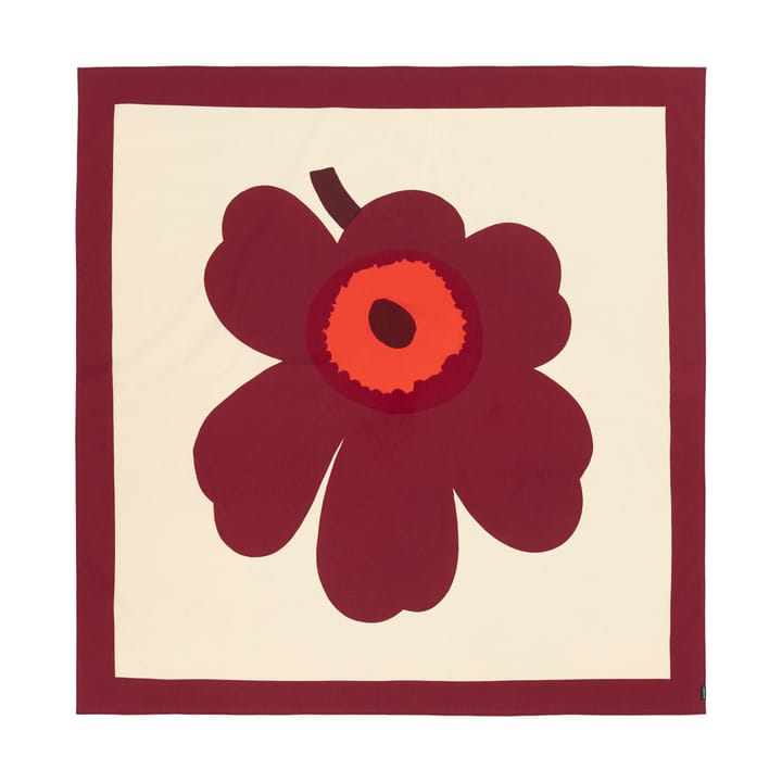Obrus Unikko 140x140 cm - Vanilla-burgundy-red - Marimekko