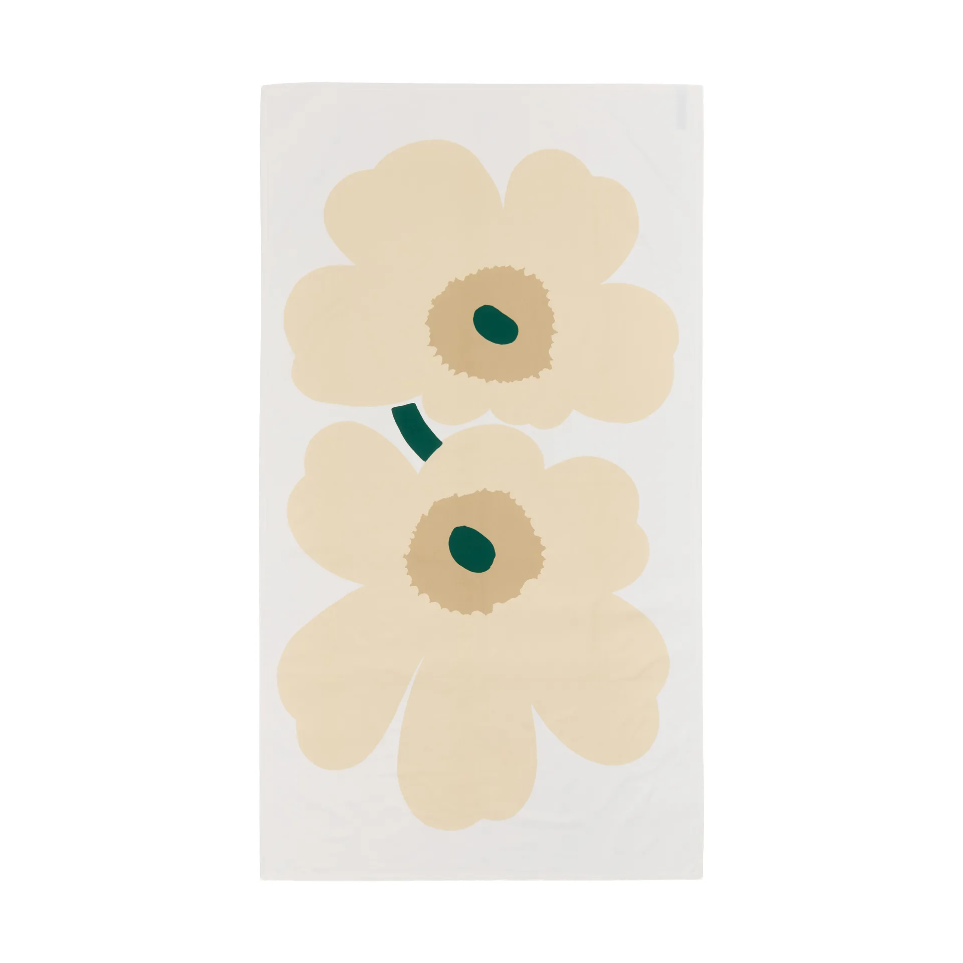 Obrus Unikko, White-hay-sand-emerald Marimekko