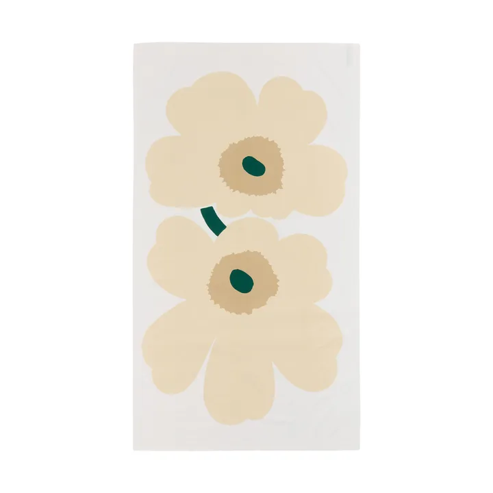Obrus Unikko - White-hay-sand-emerald - Marimekko