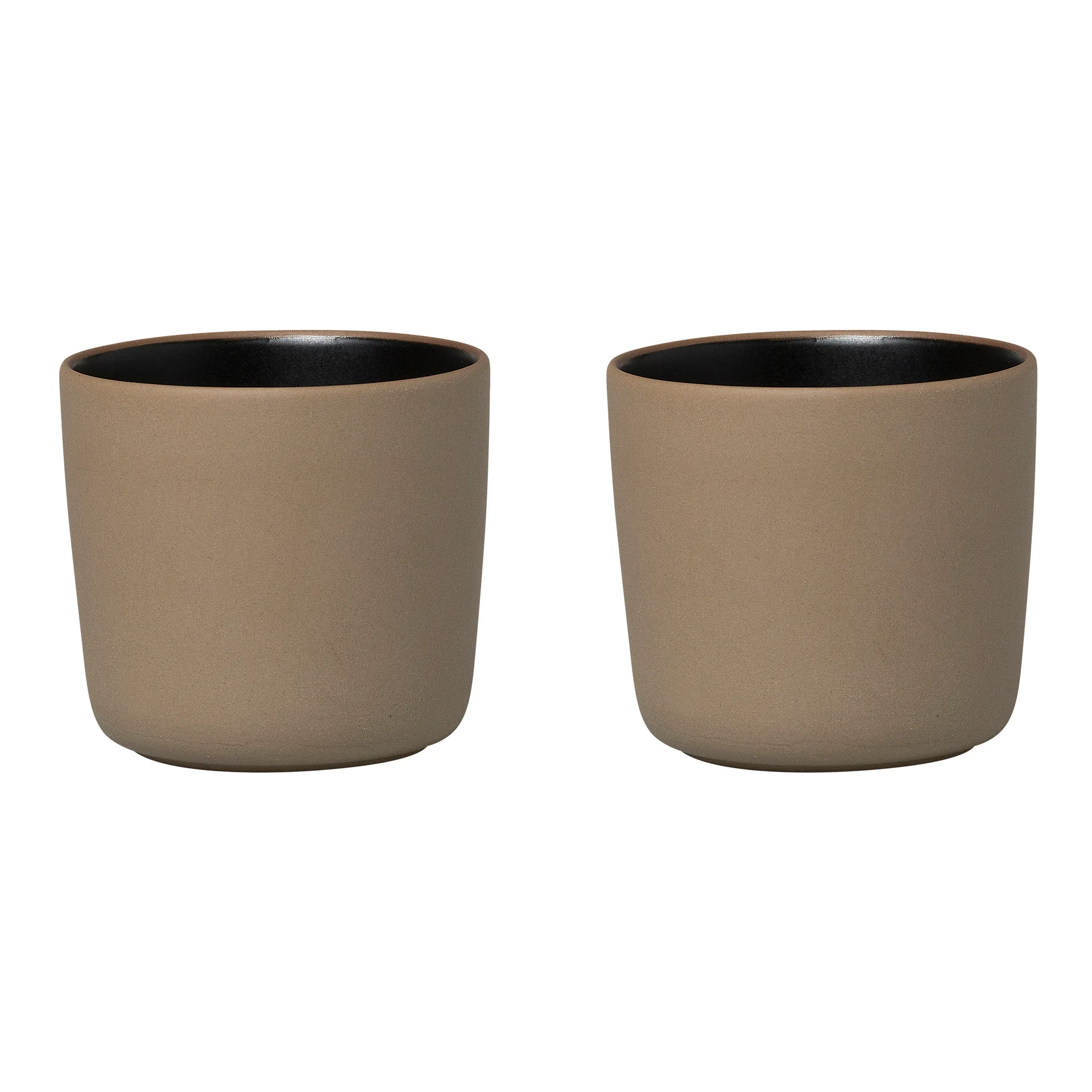 Oiva filiżanka do kawy bez ucha 200 ml, 2‑pak, brązowo-czarny Marimekko