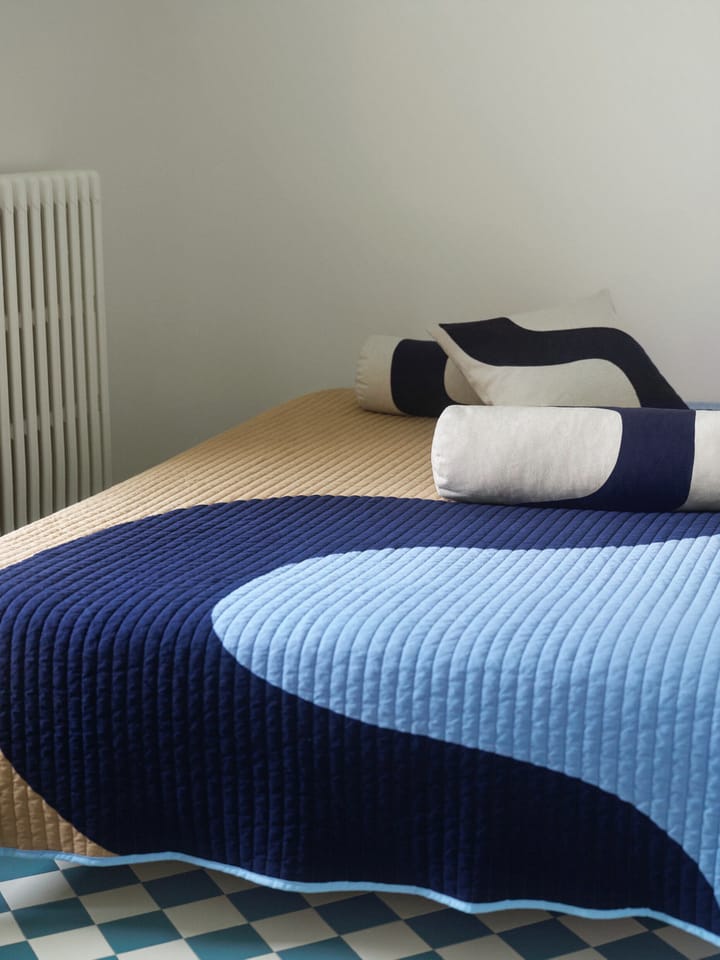 Okrągła poszewka na poduszkę Seireeni 54 cm, Lniany-granatowy Marimekko