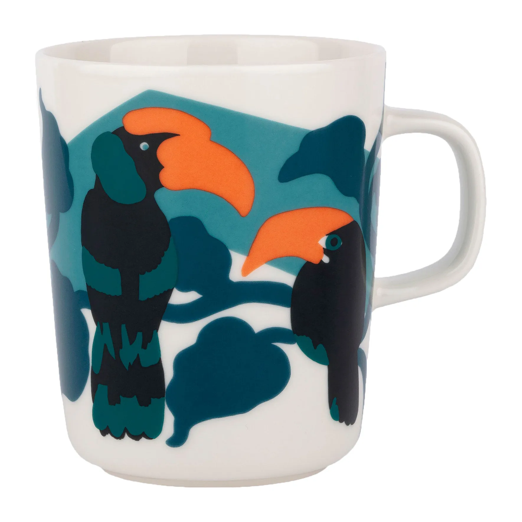 Pepe kubek 250 ml, Biało-turkusowo-pomarańczowy Marimekko