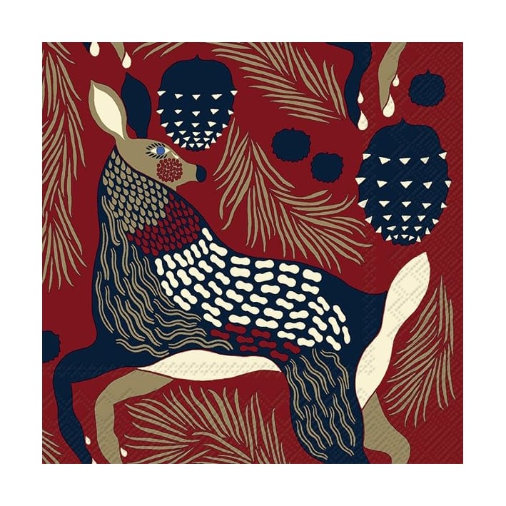 Peura serwetki 33x33 cm 20-pak - Brown - Marimekko