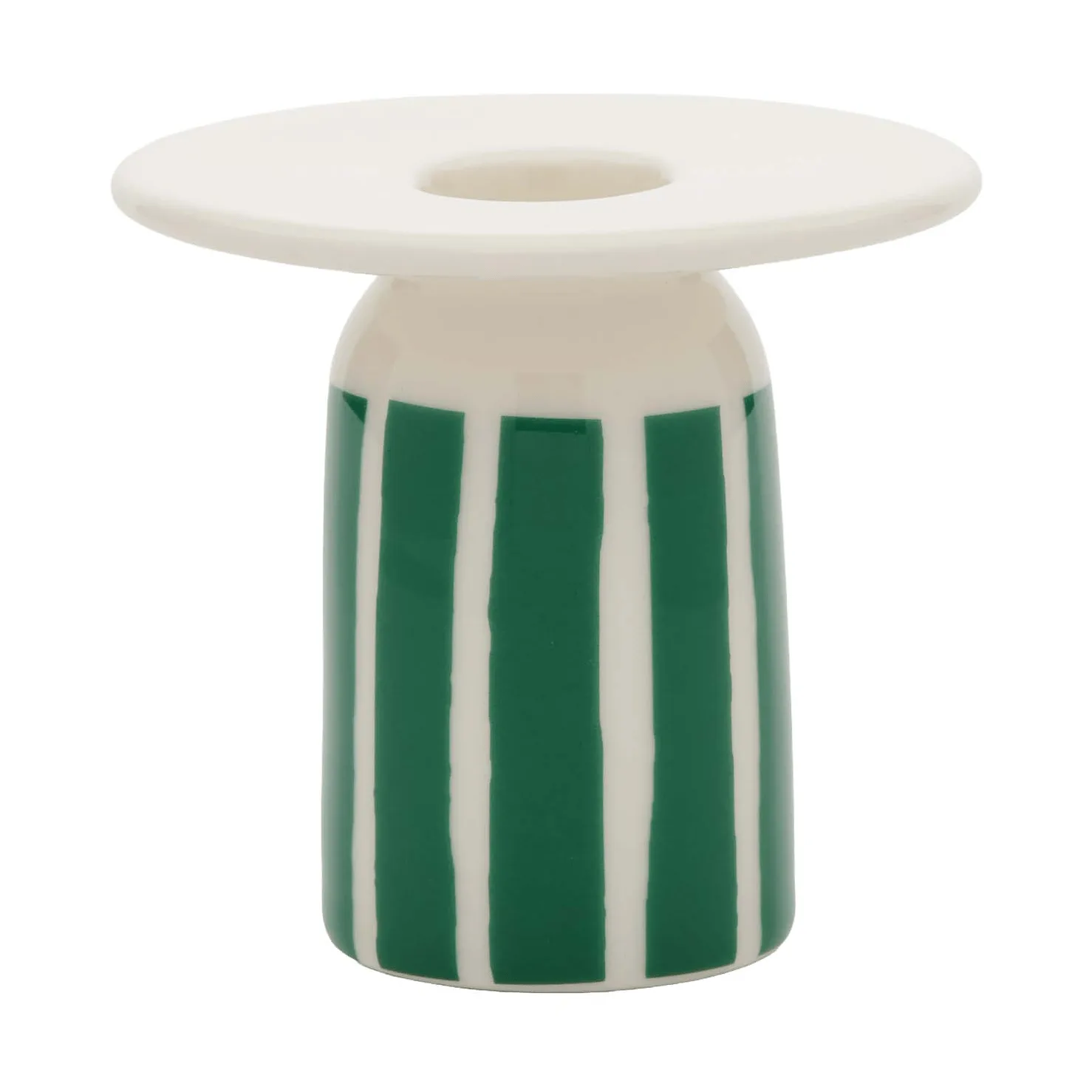 Piccolo świecznik, Biało-zielony, 8 cm Marimekko