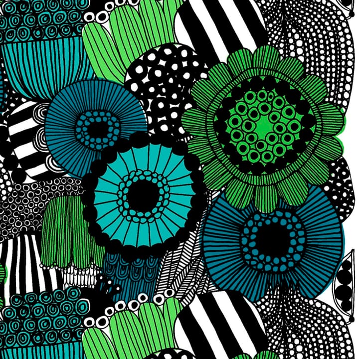 Pieni Siirtolapuutarha tkanina, niebiesko-zielony (Finlandia 100 lat) Marimekko