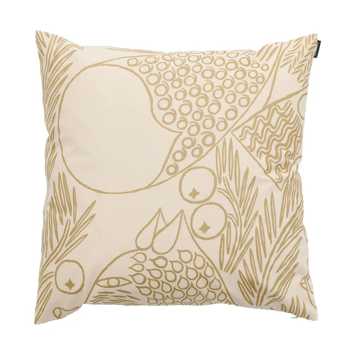Piirto Ketunmarja poszewka na poduszkę - Off white-złoty, 50x50 cm - Marimekko