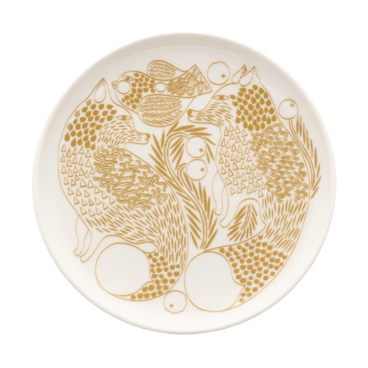 Piirto Ketunmarja talerzyk deserowy - White-bronze brown, Ø13,5 cm - Marimekko