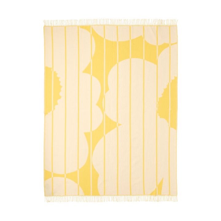 Pled wełniany Vesi Unikko 140x180 cm - Spring yellow-ecru - Marimekko