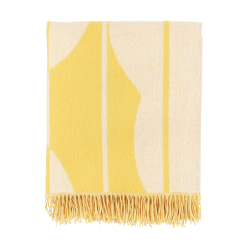 Pled wełniany Vesi Unikko 140x180 cm - Spring yellow-ecru - Marimekko