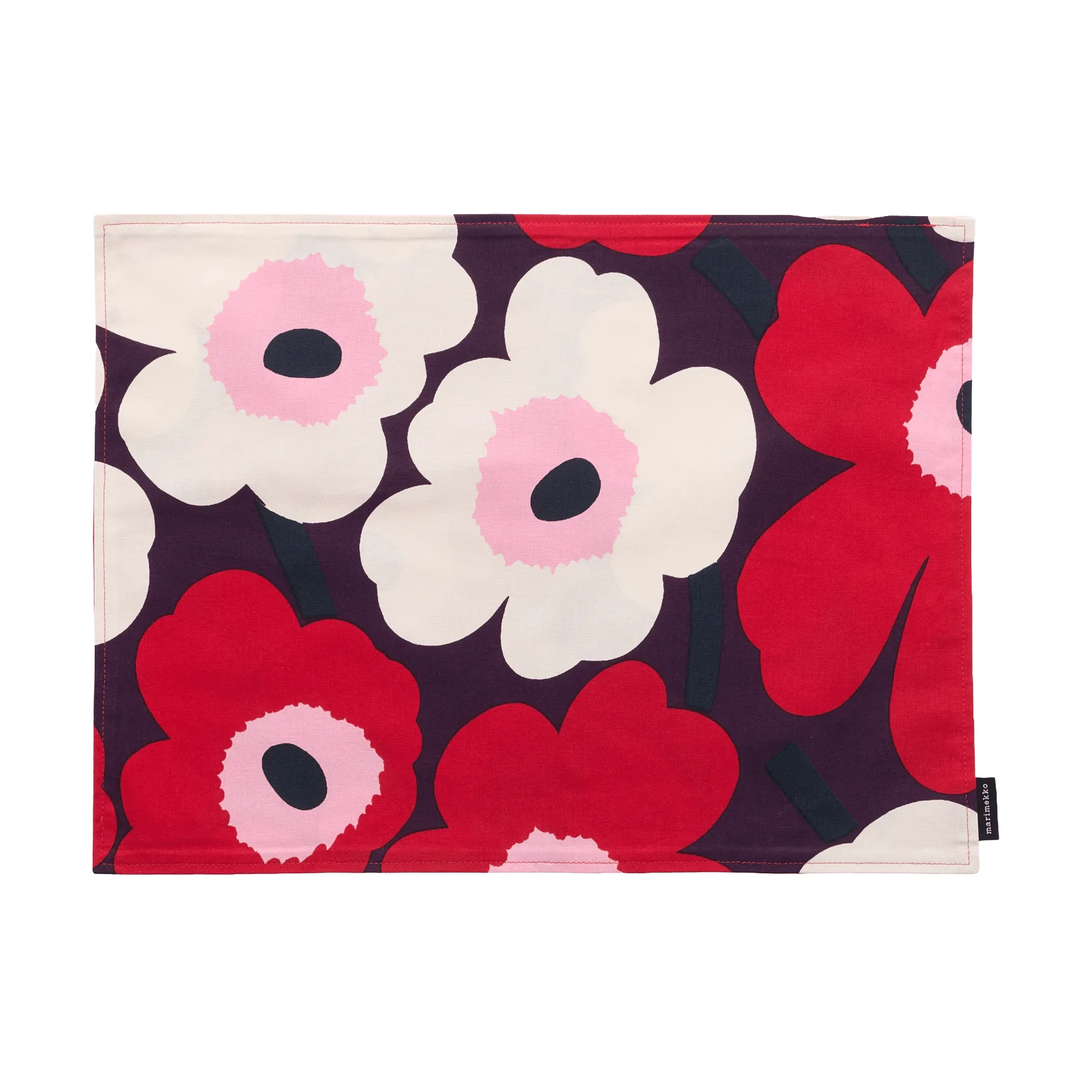 Podkładka na stół z akrylu Pieni Unikko, Plum-cranberry-off white-rose Marimekko