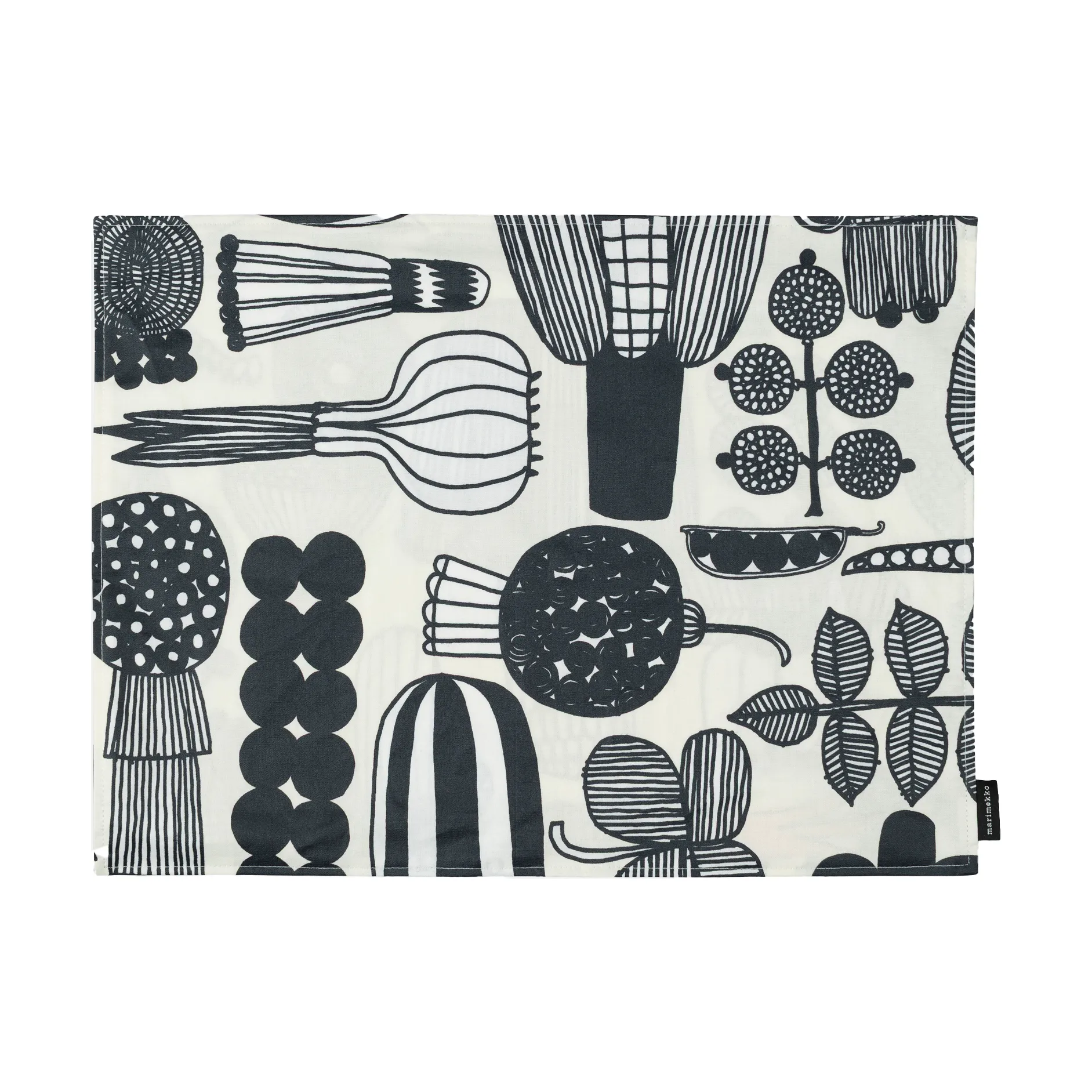 Podkładka stołowa Puutarhurin parhaat 31x42 cm, White-black-orange Marimekko