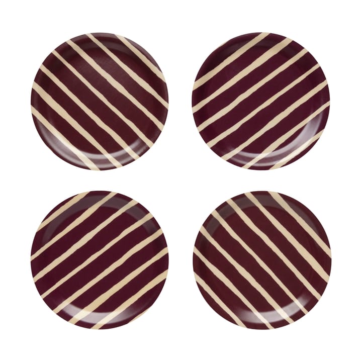 Podstawka pod szklankę Piccolo Ø9 cm, 4 szt. - Burgundy - Marimekko