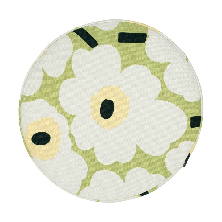 Poduszka do siedzenia Pieni Unikko  - Pear, off white, melon, Ø35 cm - Marimekko