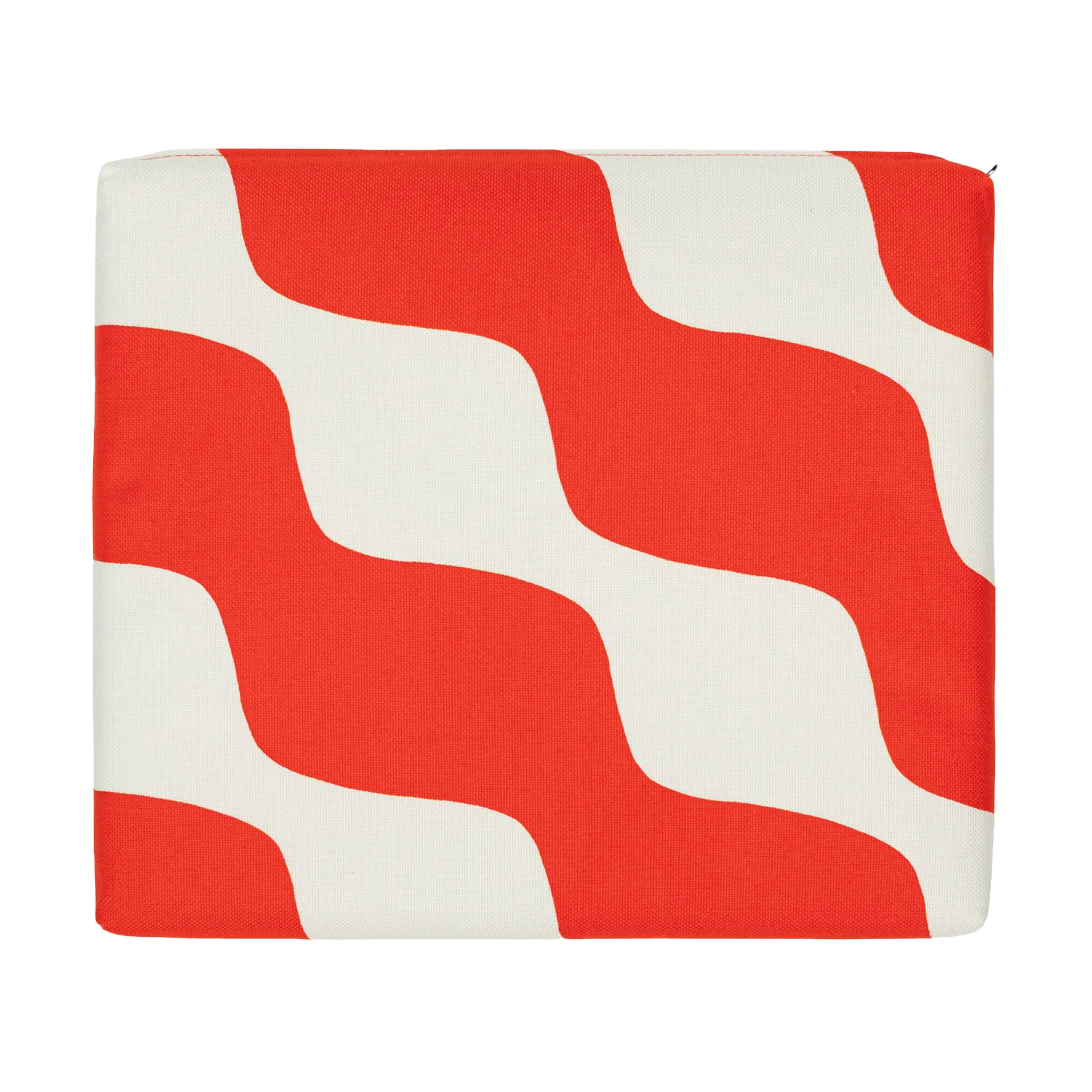 Poduszka do siedzenia Taifuuni, Natural white, orange red, 40×35 cm Marimekko